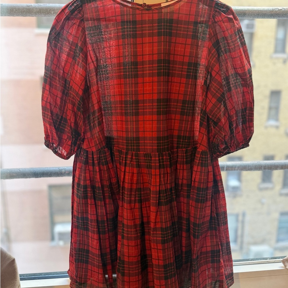 Plaid Red and Black Dress